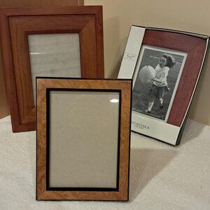 3 Wooden Picture Frames, 5 x 7